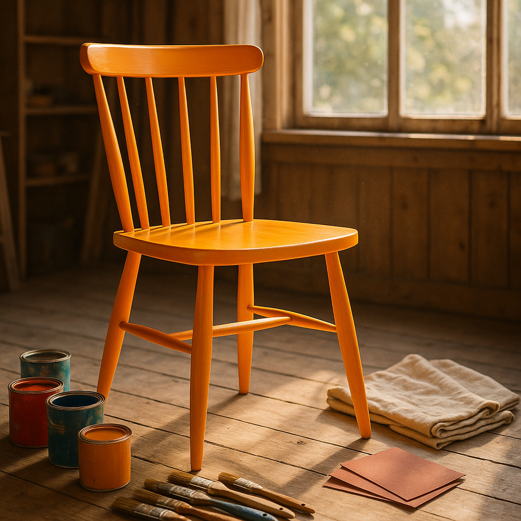 Maling af træstol: trin for trin